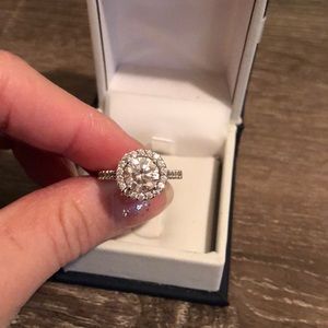 2ct tw round simulated diamond ring